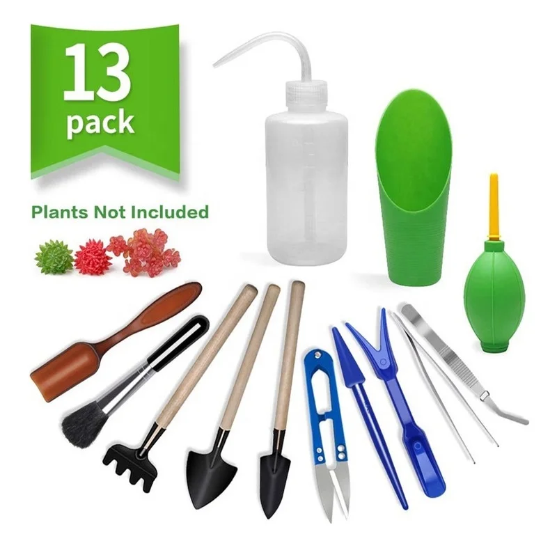 Bonsai Garden Tools - 13Pcs Garden Planter Kit DIY Sowing