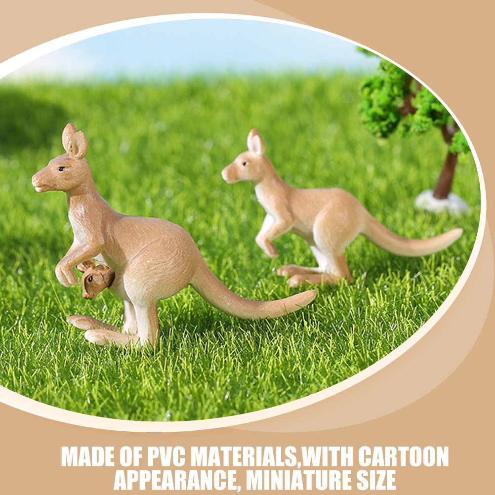 Bonsai Garden Mini - 4Pcs Mini Kangaroo Ornament Micro Landscape