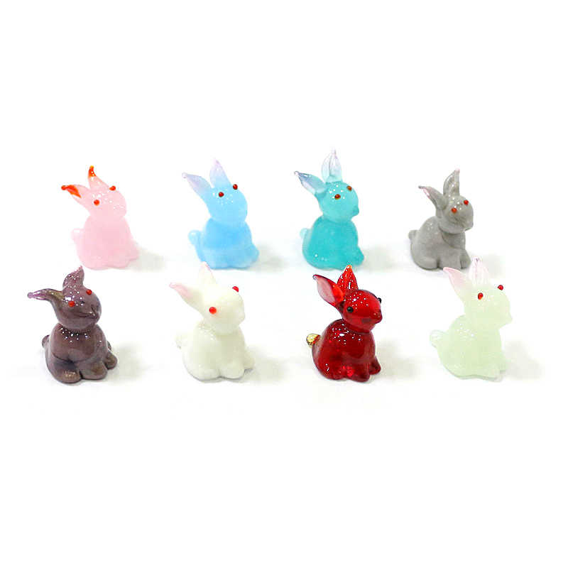 2pcs Mini Glass Bunny Figurine – Bonsai Garden In Japan Bewertung und Preis