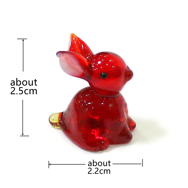 2pcs Mini Glass Bunny Figurine – Bonsai Garden In Japan Bewertung und Preis