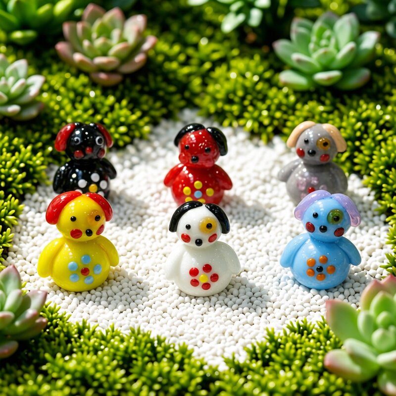 Cute Handmade Mini Glass Dog F – Bonsai Garden In Japan Bewertung und Preis