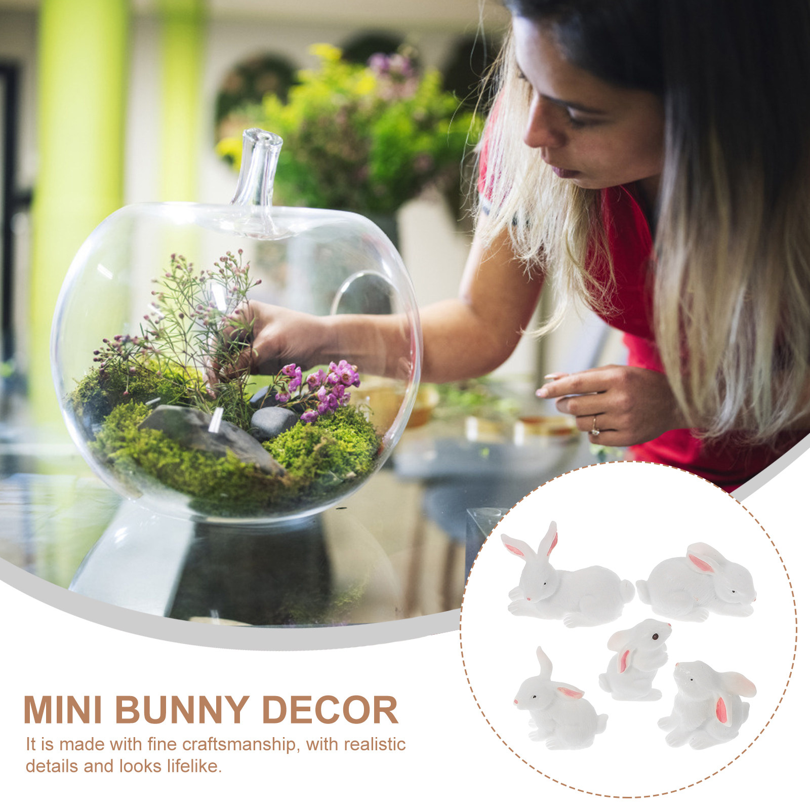 12Pcs Mini Resin Bunny Decor L – Bonsai Garden Mini Bewertung und Preis